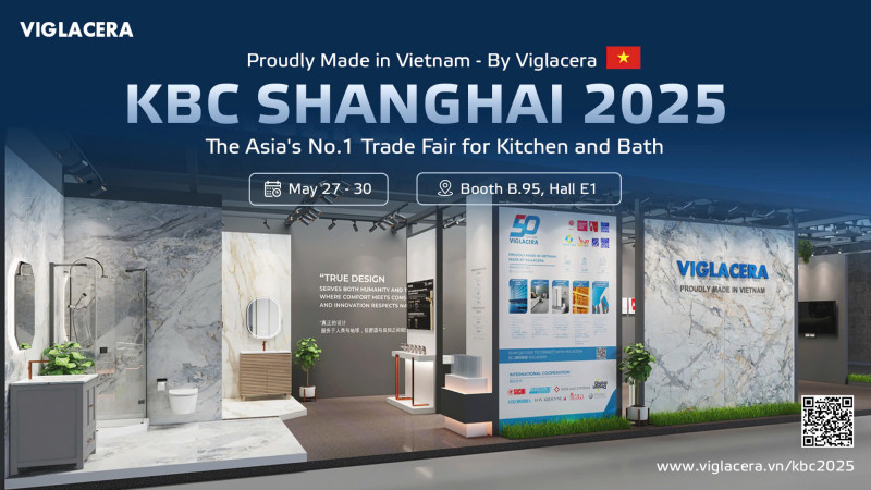 VIGLACERA TO SHOWCASE “MADE IN VIETNAM” INTEGRATED BATHROOM SOLUTIONS AT KITCHEN & BATH CHINA 2025 IN SHANGHAI